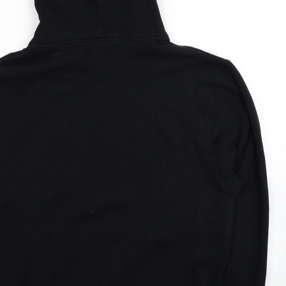 Topman Mens Black Cotton Pullover Hoodie Size L