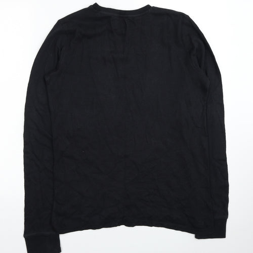 NEXT Boys Black Cotton Basic Casual Size 15 Years Round Neck Pullover