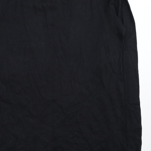 NEXT Boys Black Cotton Basic Casual Size 15 Years Round Neck Pullover