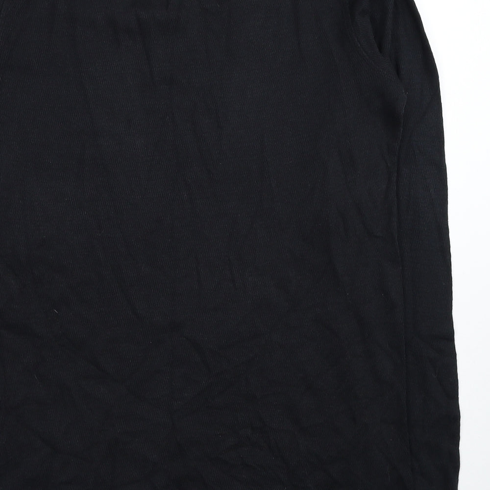NEXT Boys Black Cotton Basic Casual Size 15 Years Round Neck Pullover