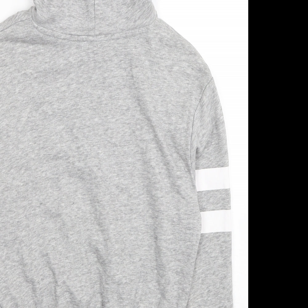 H&M Girls Grey Cotton Pullover Hoodie Size 11-12 Years Pullover