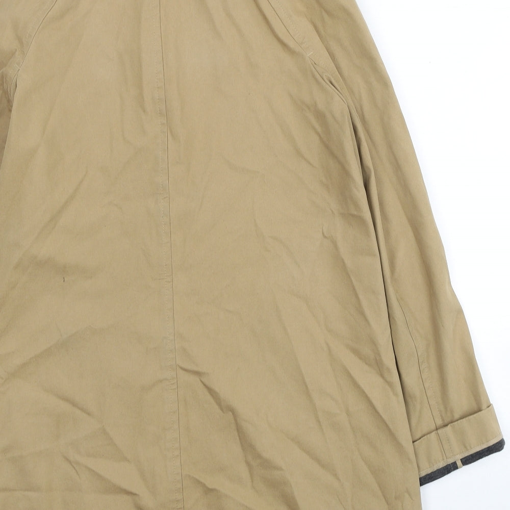 N.W.3 Womens Beige Overcoat Coat Size 10 Button
