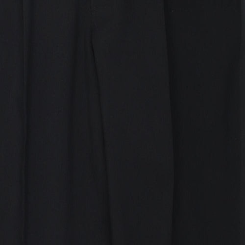 Preworn Mens Black Polyester Trousers Size 34 in L29 in Regular Zip