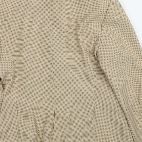 Zara Womens Beige Polyester Jacket Blazer Size 12