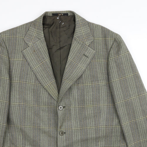 DAKS Mens Green Wool Jacket Suit Jacket Size 44