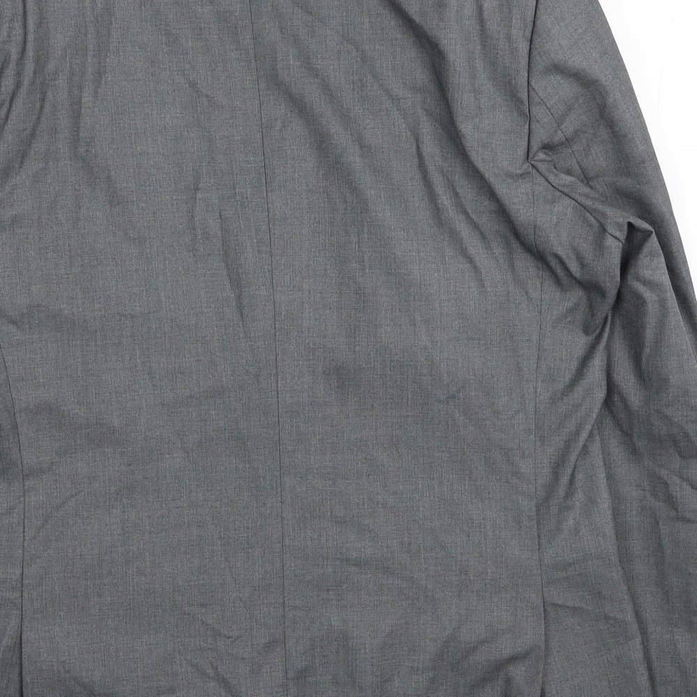 Occasions Mens Grey Polyester Jacket Suit Jacket Size 54
