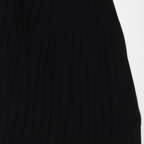 Emma Sterling Womens Black Polyester Pleated Skirt Size 24
