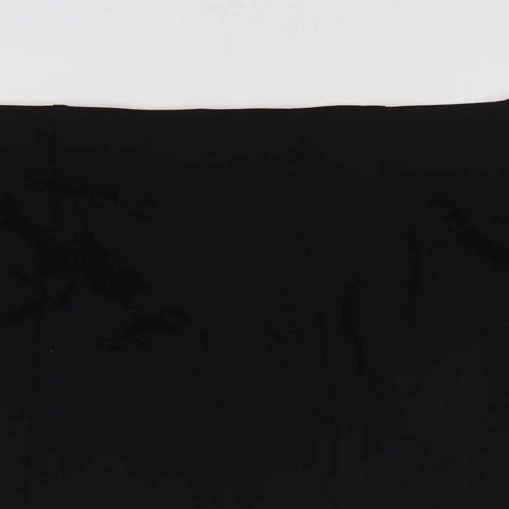 Marks and Spencer Womens Black Viscose A-Line Skirt Size 16