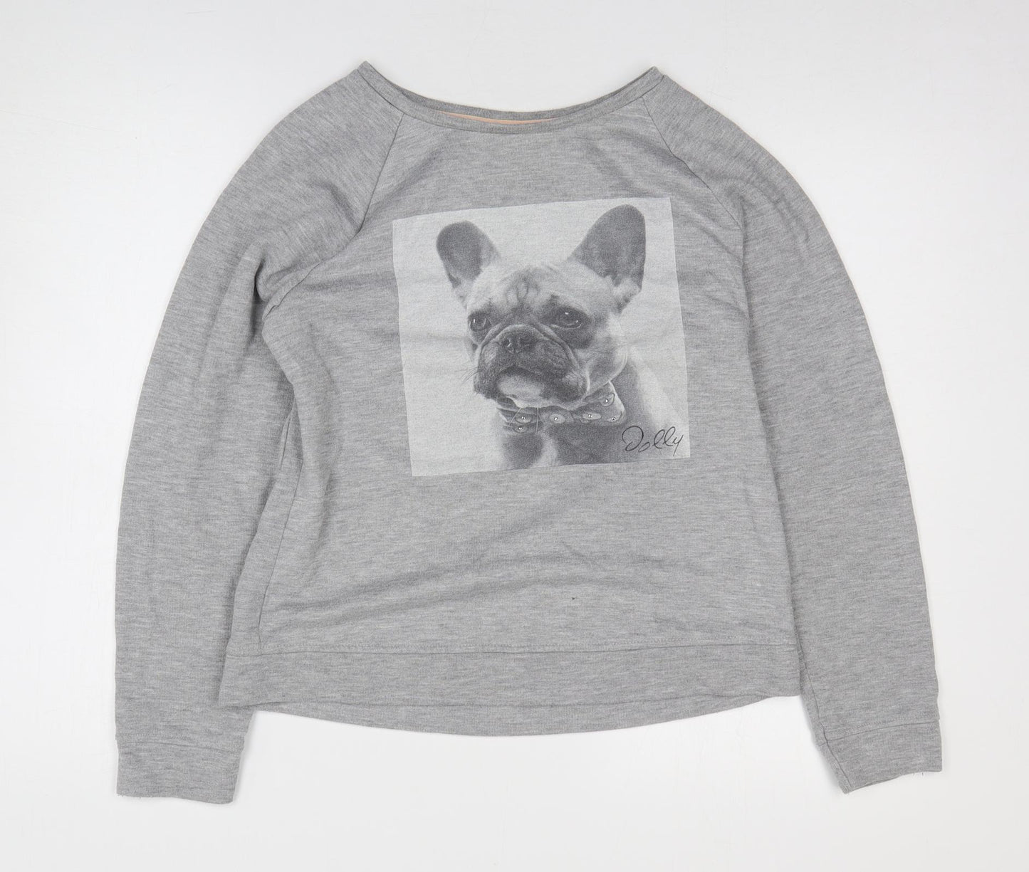 TU Womens Grey Polyester Pullover Sweatshirt Size 12 Pullover - Dog