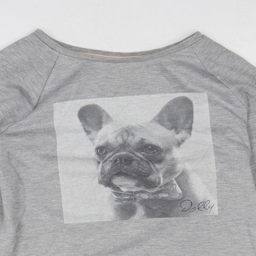 TU Womens Grey Polyester Pullover Sweatshirt Size 12 Pullover - Dog