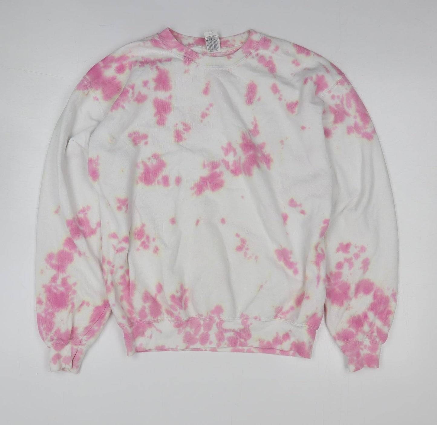 Fruit of the Loom Womens White Cotton Pullover Sweatshirt Size M Pullover - Tie-Dye
