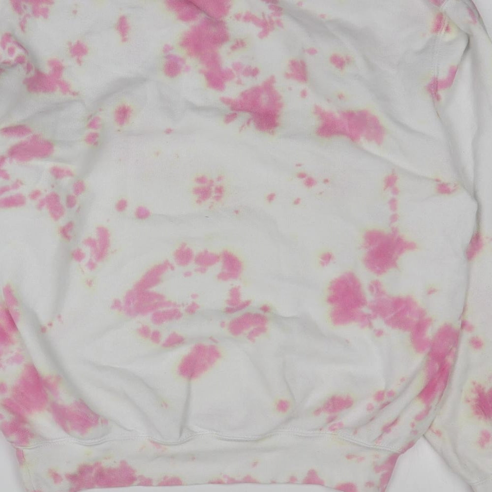 Fruit of the Loom Womens White Cotton Pullover Sweatshirt Size M Pullover - Tie-Dye