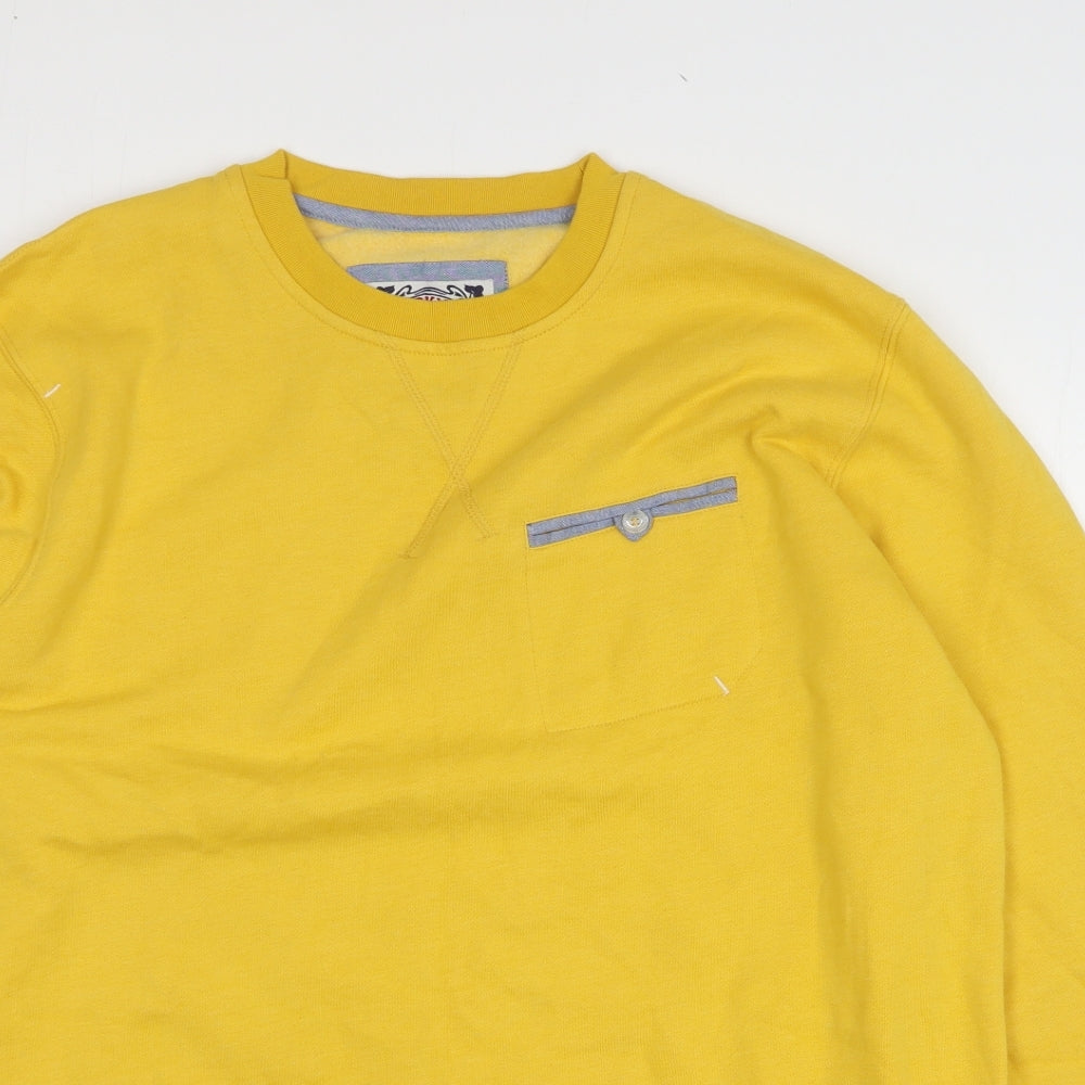 Tokyo Tigers Mens Yellow Cotton Pullover Sweatshirt Size L