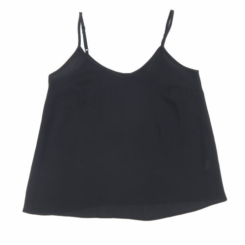 Atmosphere Womens Black Polyester Camisole Blouse Size 10 V-Neck