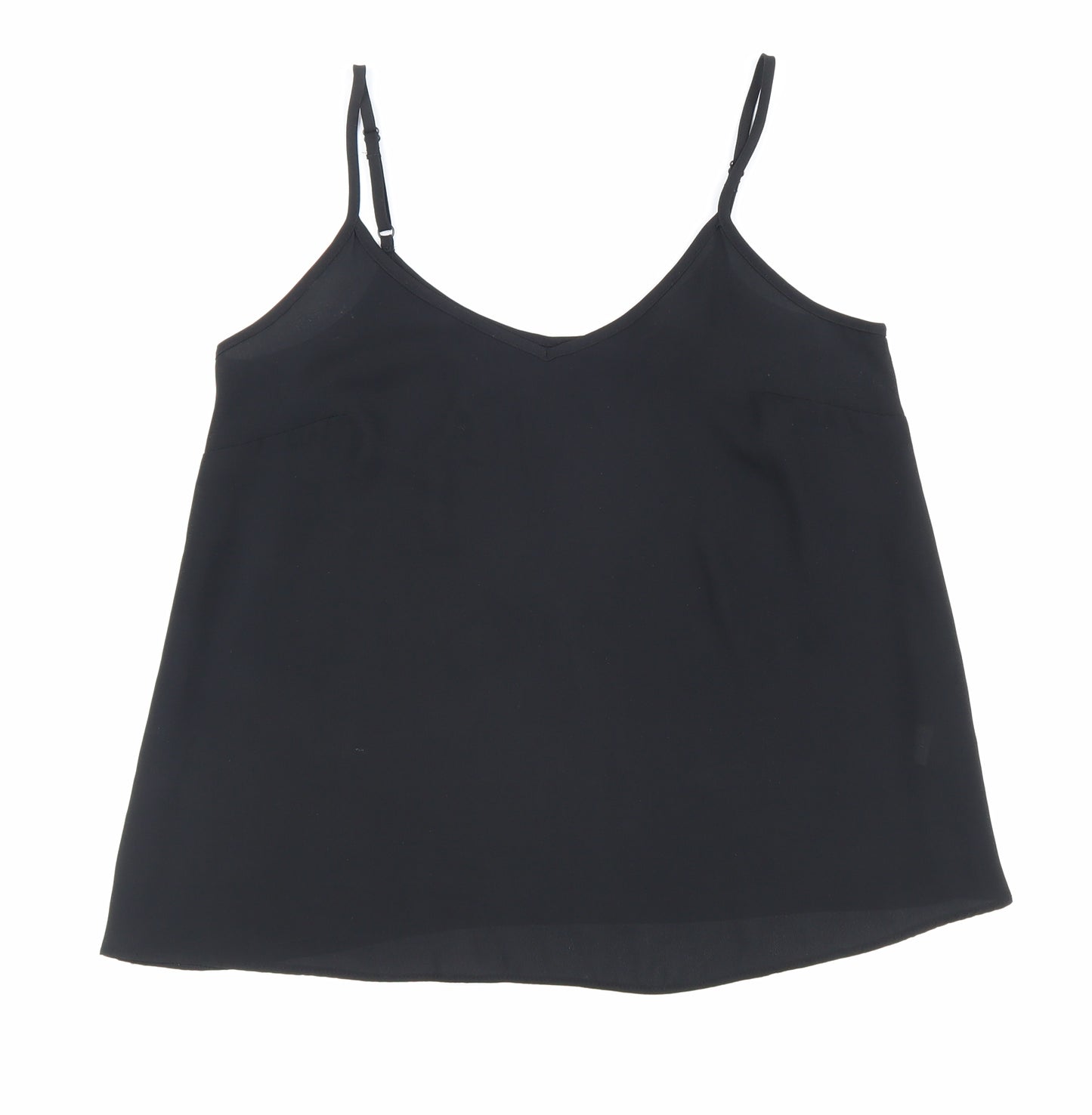 Atmosphere Womens Black Polyester Camisole Blouse Size 10 V-Neck