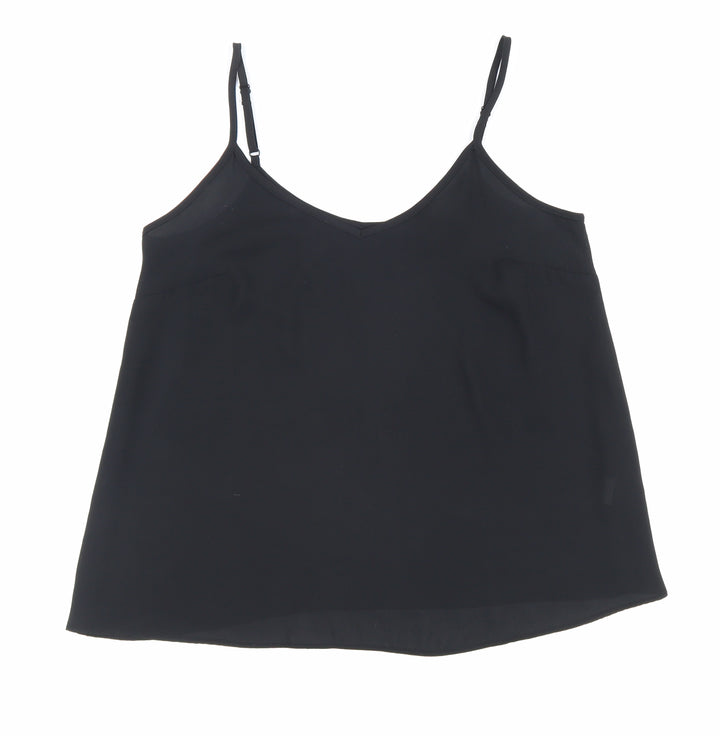 Atmosphere Womens Black Polyester Camisole Blouse Size 10 V-Neck