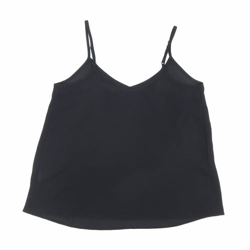 Atmosphere Womens Black Polyester Camisole Blouse Size 10 V-Neck