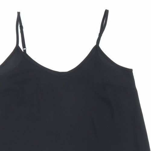 Atmosphere Womens Black Polyester Camisole Blouse Size 10 V-Neck