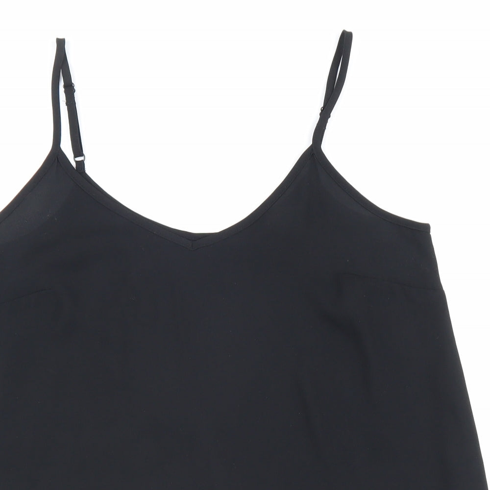 Atmosphere Womens Black Polyester Camisole Blouse Size 10 V-Neck