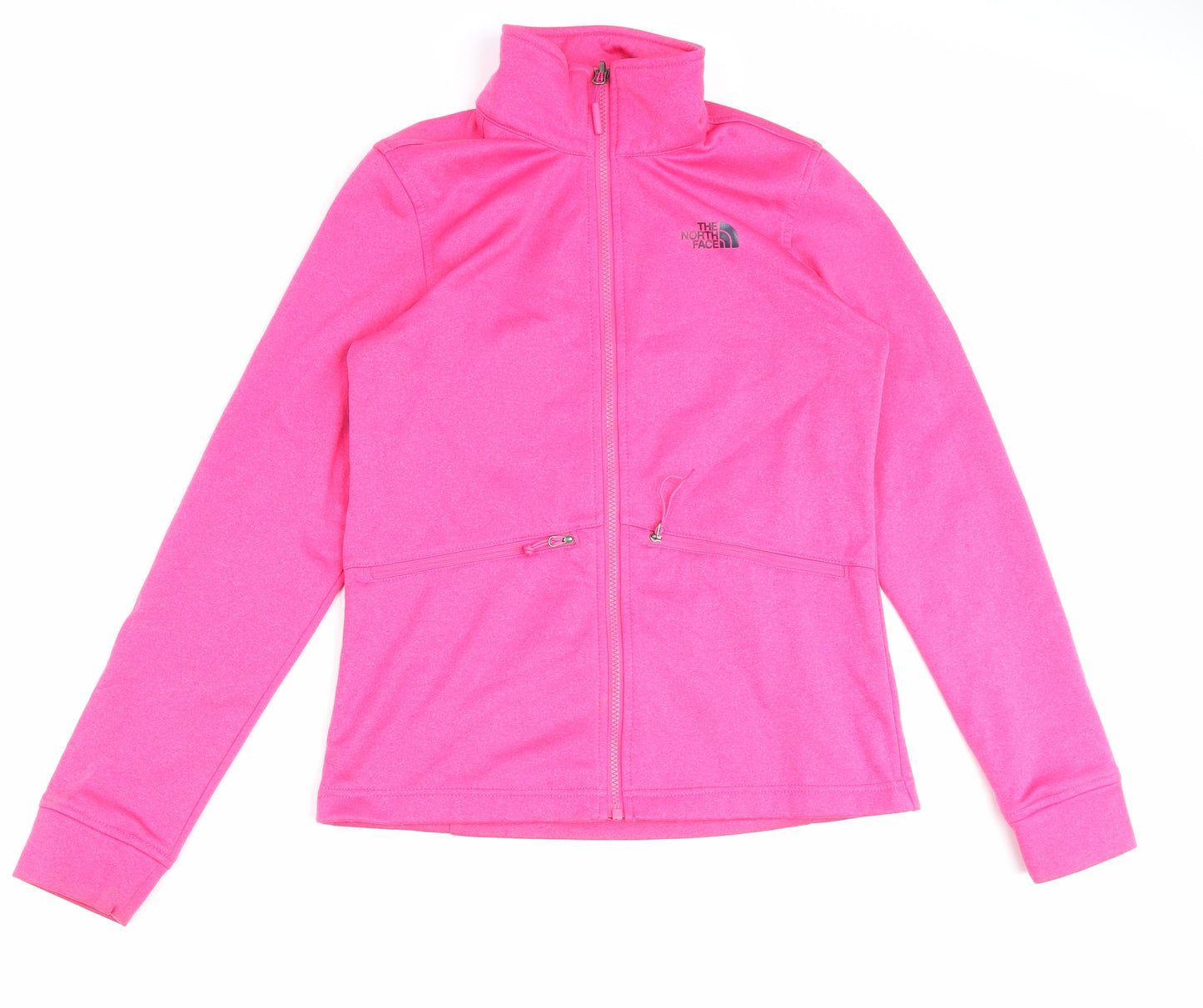 The North Face Womens Pink 100% Polyester Full Zip Sweatshirt Size S Zip