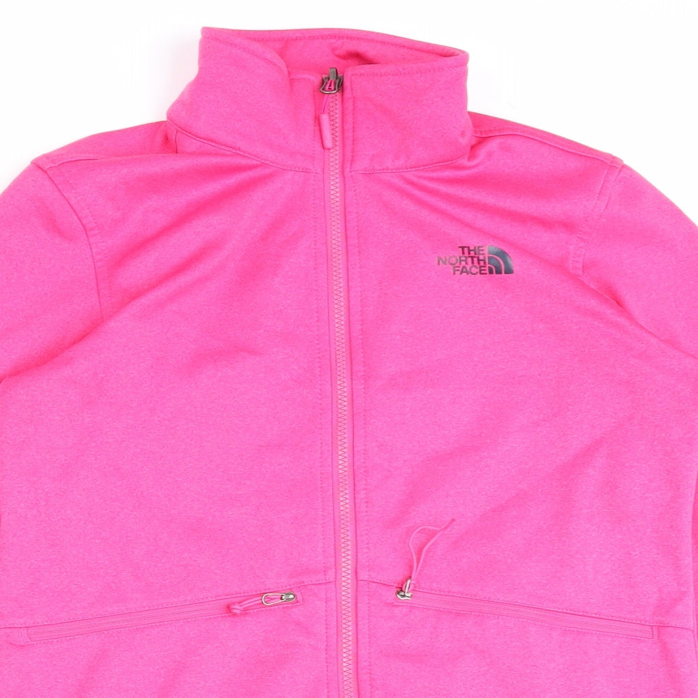 The North Face Womens Pink 100% Polyester Full Zip Sweatshirt Size S Zip