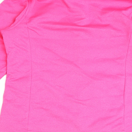 The North Face Womens Pink 100% Polyester Full Zip Sweatshirt Size S Zip