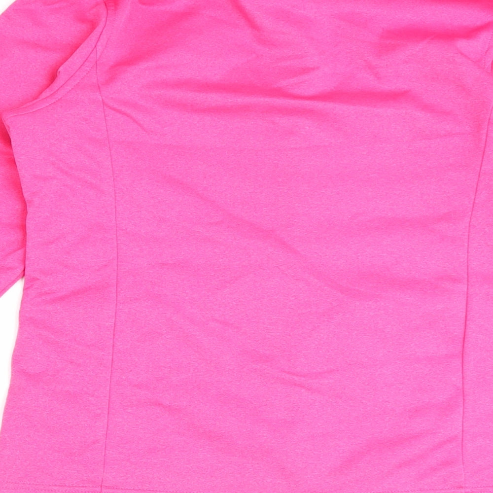 The North Face Womens Pink 100% Polyester Full Zip Sweatshirt Size S Zip