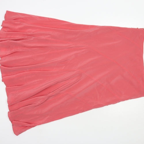 Monsoon Womens Pink Silk Trumpet Skirt Size 14