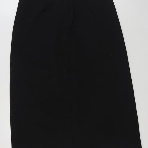 Marks and Spencer Womens Black Polyester Straight & Pencil Skirt Size 18 Zip