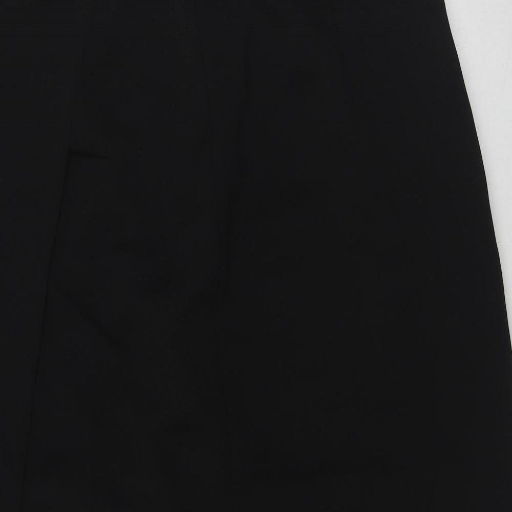 Marks and Spencer Womens Black Polyester Straight & Pencil Skirt Size 18 Zip