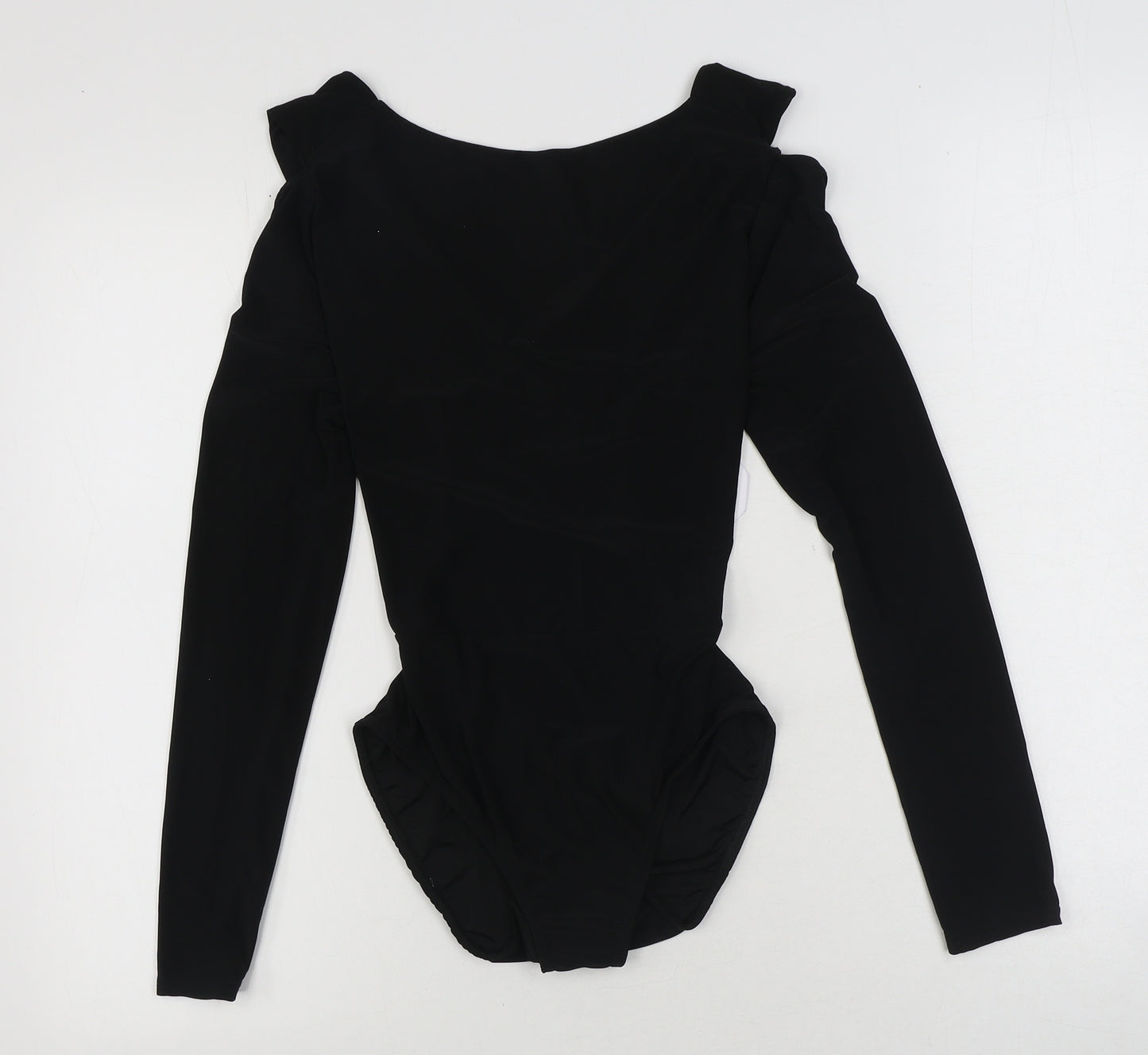 OUTRAGEOUS FORTUNE Womens Black Polyester Bodysuit One-Piece Size 10 Snap