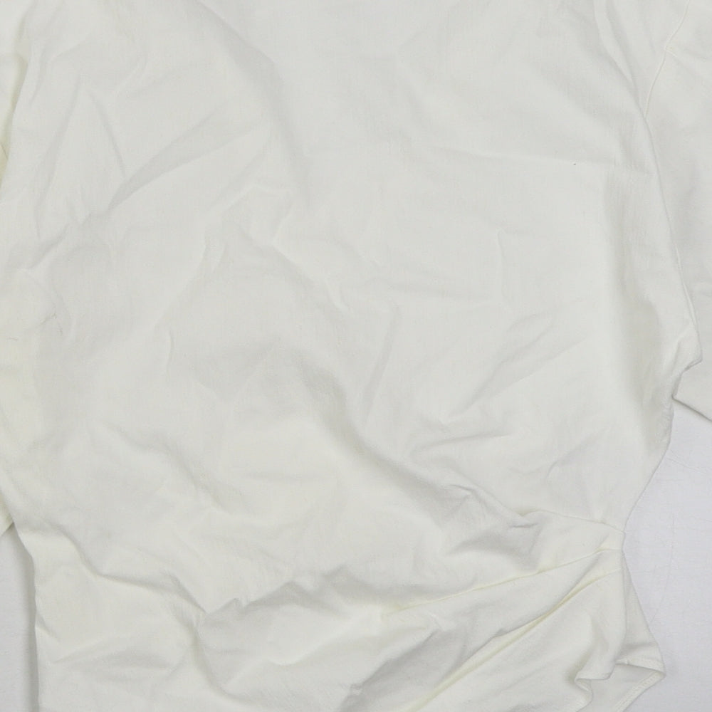 Zara Womens White Viscose Basic Blouse Size S Collared