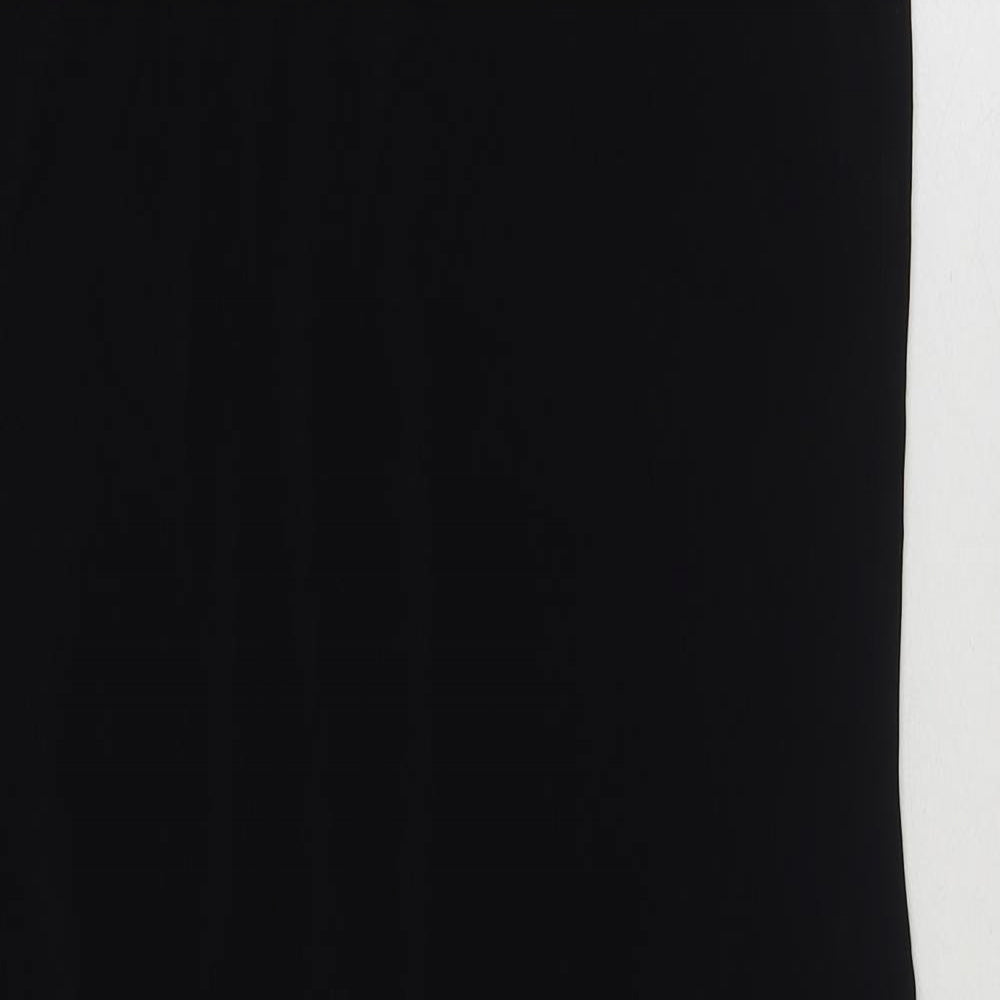 Oasis Womens Black Polyester Sheath Size 12 Boat Neck Pullover