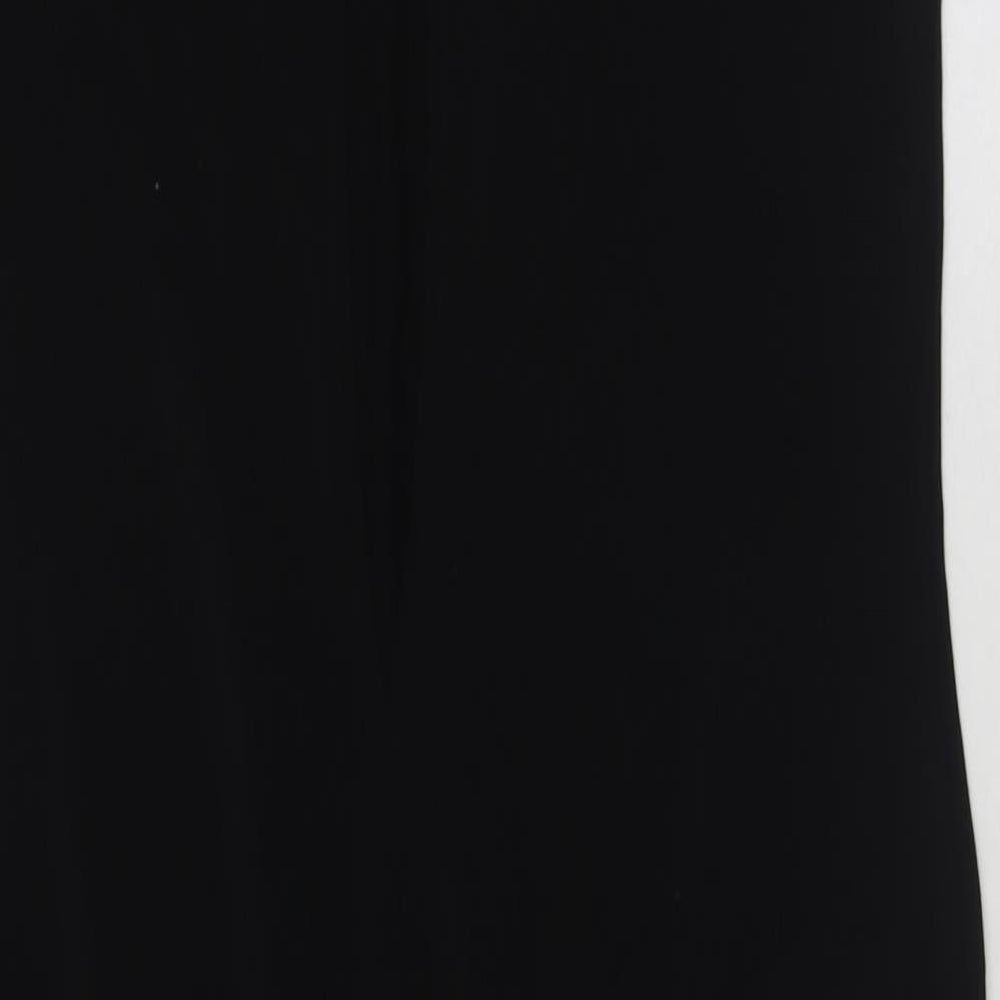 Oasis Womens Black Polyester Sheath Size 12 Boat Neck Pullover