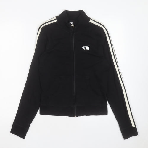 New Look Womens Black Cotton Full Zip Sweatshirt Size 14 Zip