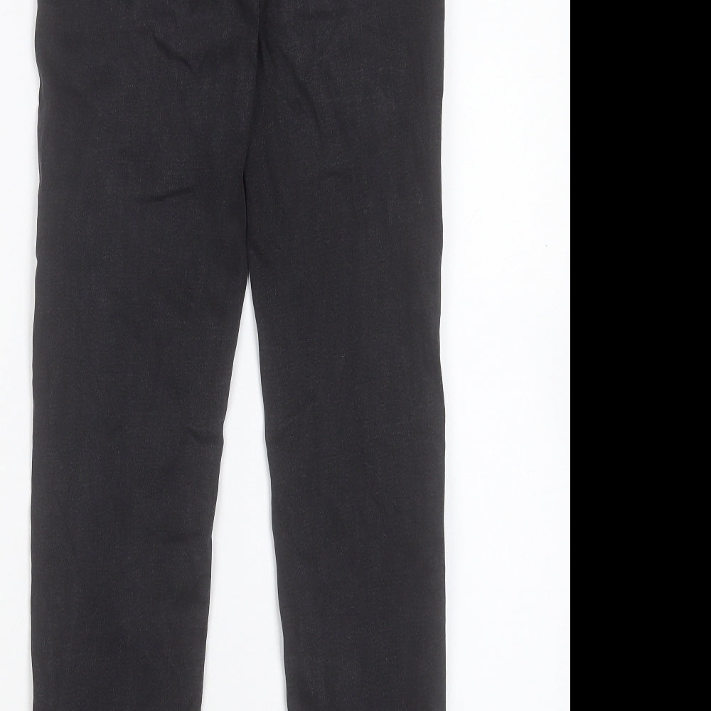 Zara Boys Black Cotton Tapered Jeans Size 13-14 Years Regular Button