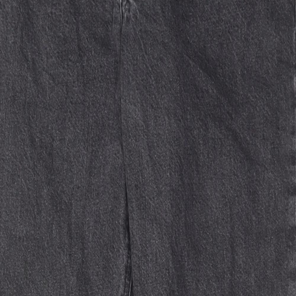 ASOS Mens Grey Cotton Straight Jeans Size 33 in L32 in Regular Button