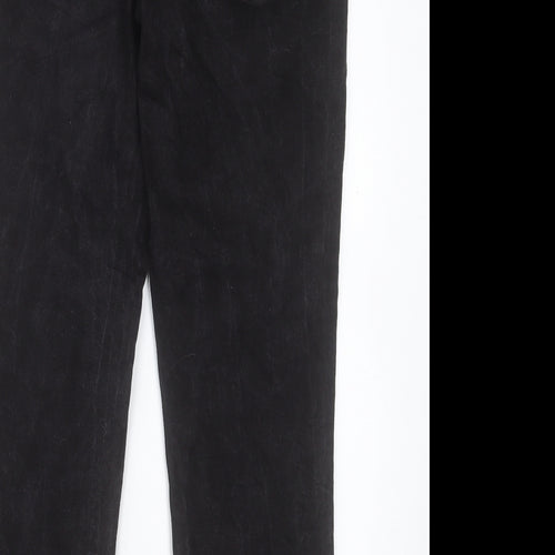 George Mens Black Cotton Tapered Jeans Size 34 in L30 in Regular Button
