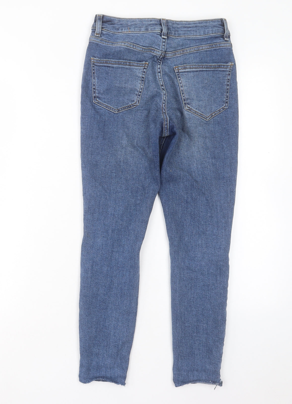 New Look Womens Blue Cotton Skinny Jeans Size 6 L23 in Regular Button