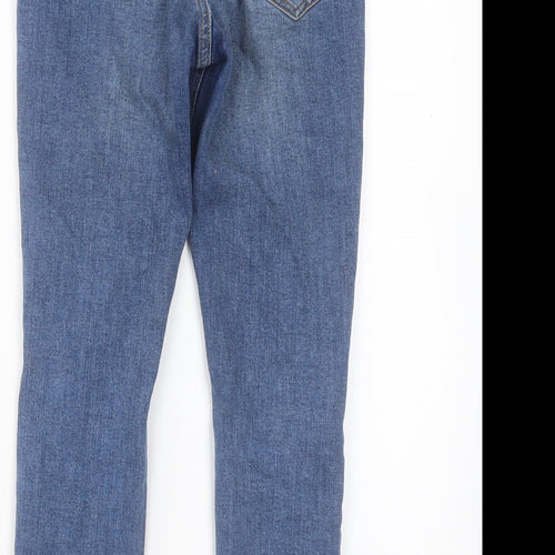 New Look Womens Blue Cotton Skinny Jeans Size 6 L23 in Regular Button
