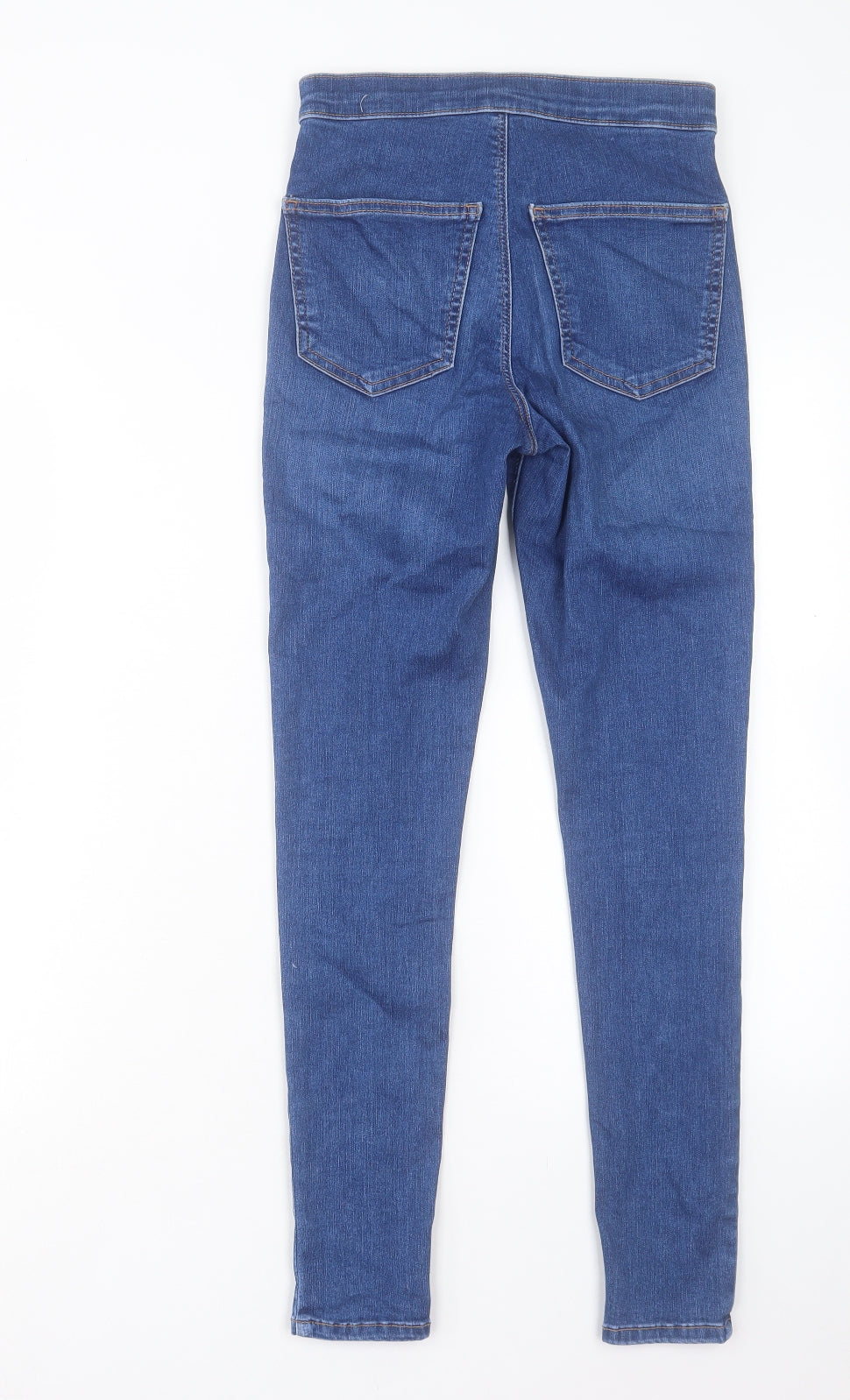Topshop Womens Blue Cotton Skinny Jeans Size 28 in L28.5 in Regular Button - To Fit 32