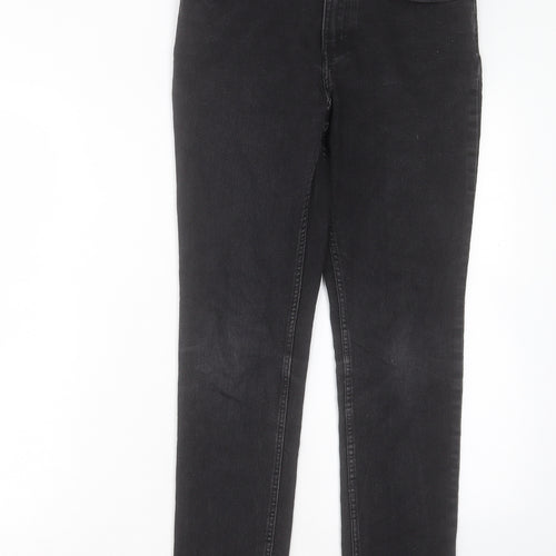 H&M Boys Black Cotton Straight Jeans Size 13-14 Years Regular Button
