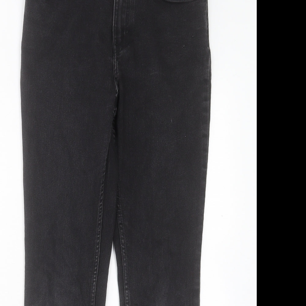 H&M Boys Black Cotton Straight Jeans Size 13-14 Years Regular Button