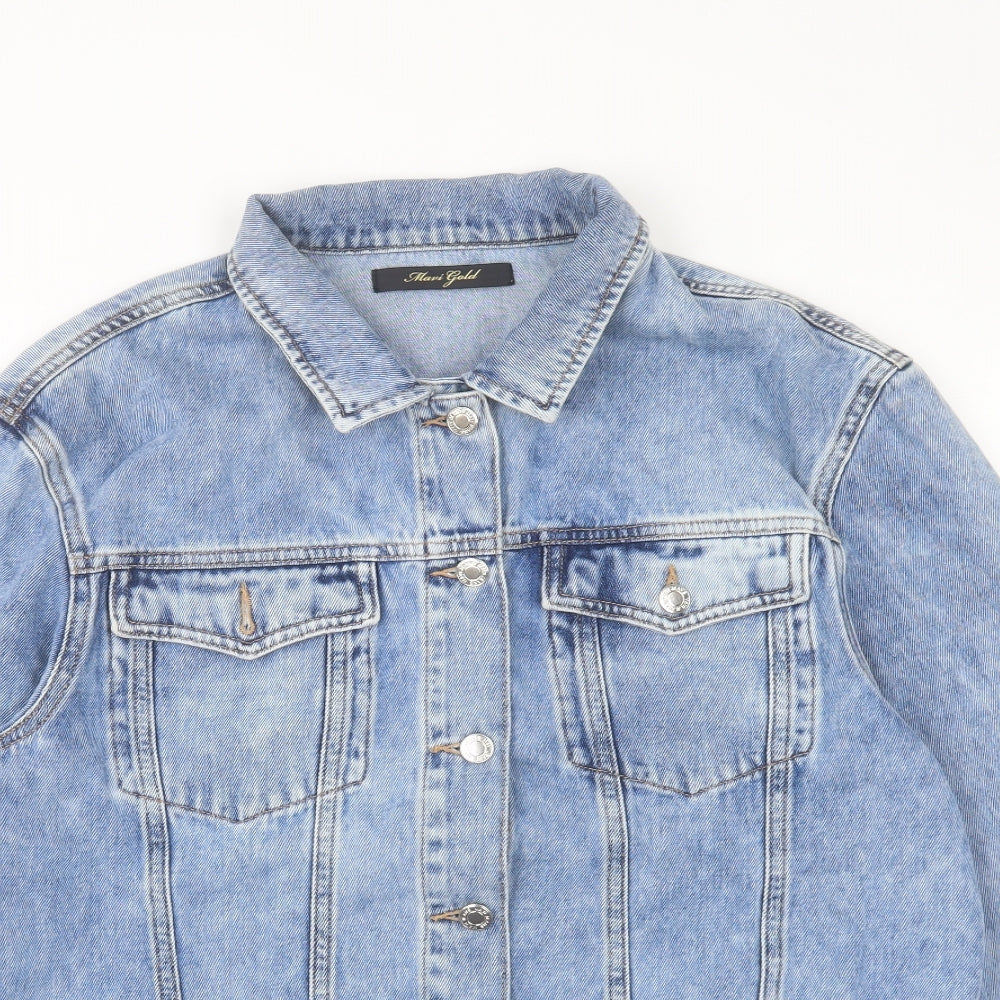 Marvi Jeans Womens Blue Jacket Size L Button