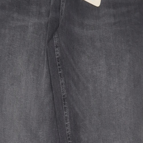 US Group Mens Grey Cotton Straight Jeans Size 30 in L29 in Regular Button