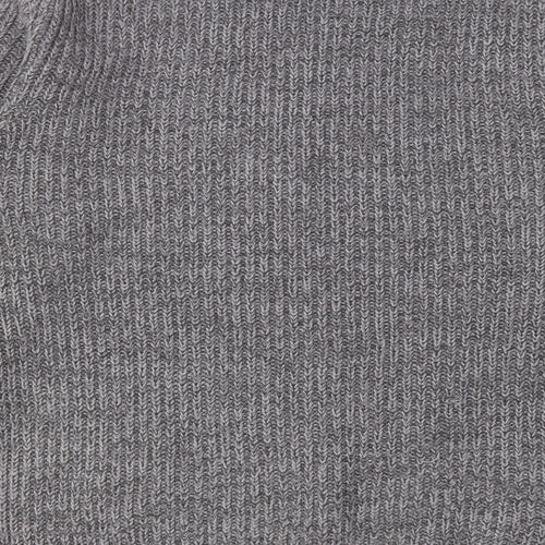 George Mens Grey Crew Neck Acrylic Pullover Jumper Size M