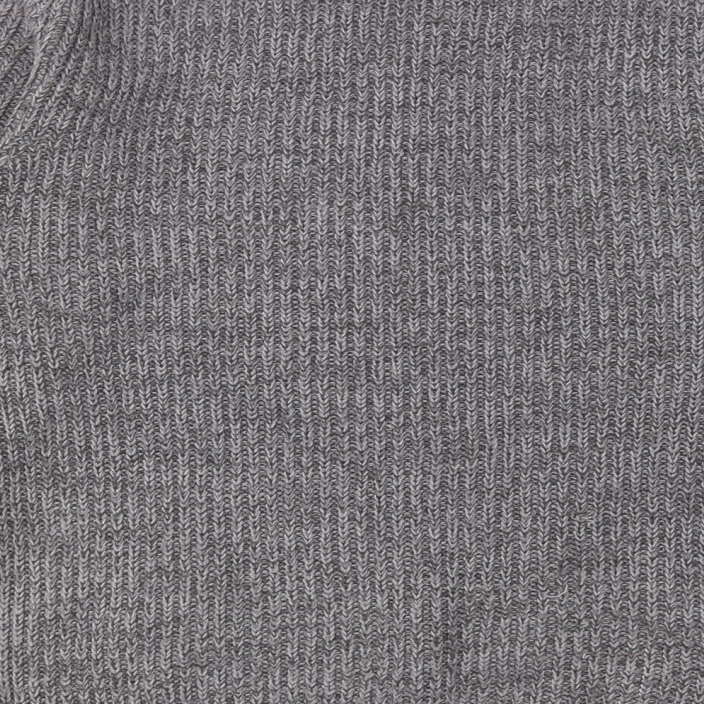George Mens Grey Crew Neck Acrylic Pullover Jumper Size M