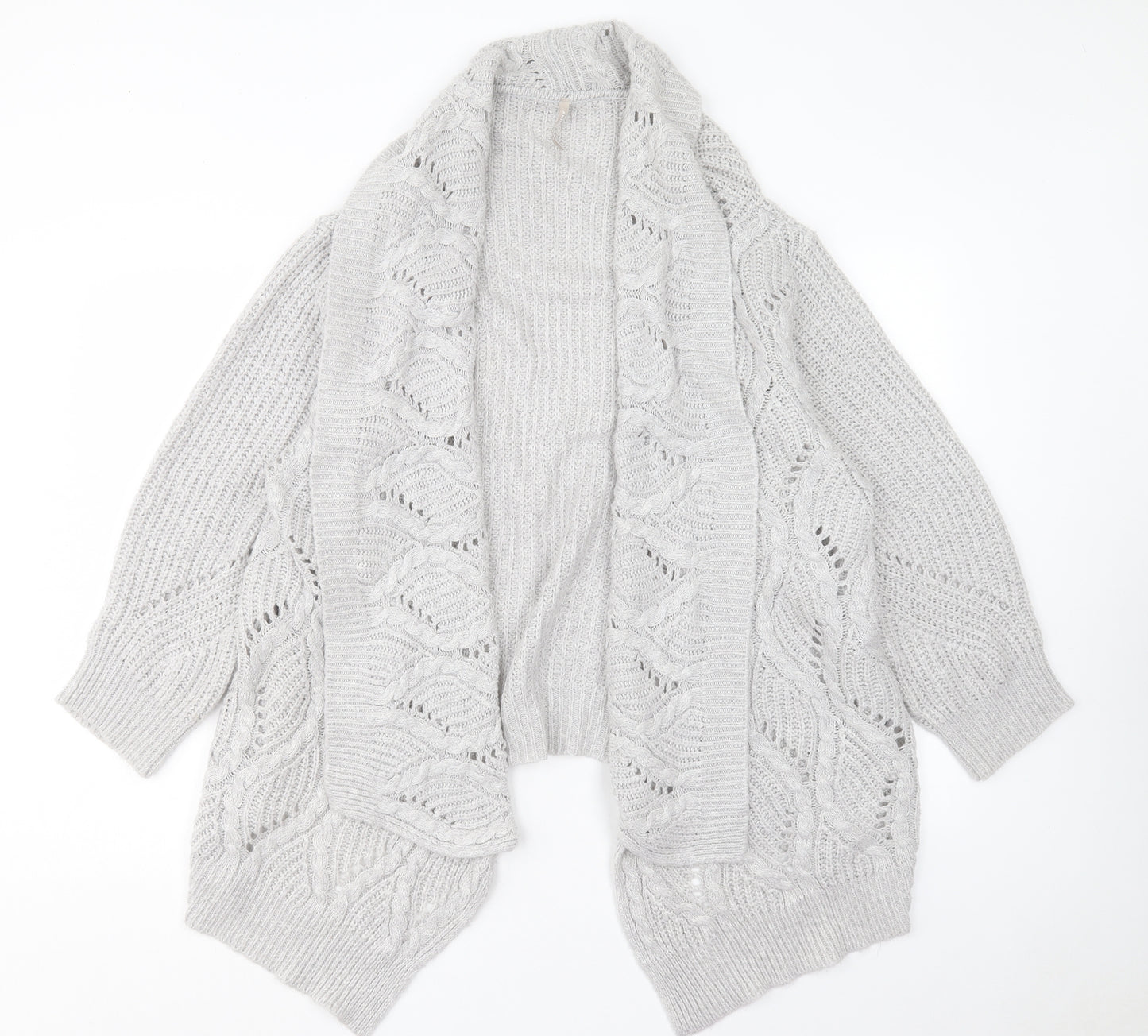 Anthology Womens Grey Collared Acrylic Cardigan Jumper Size 20