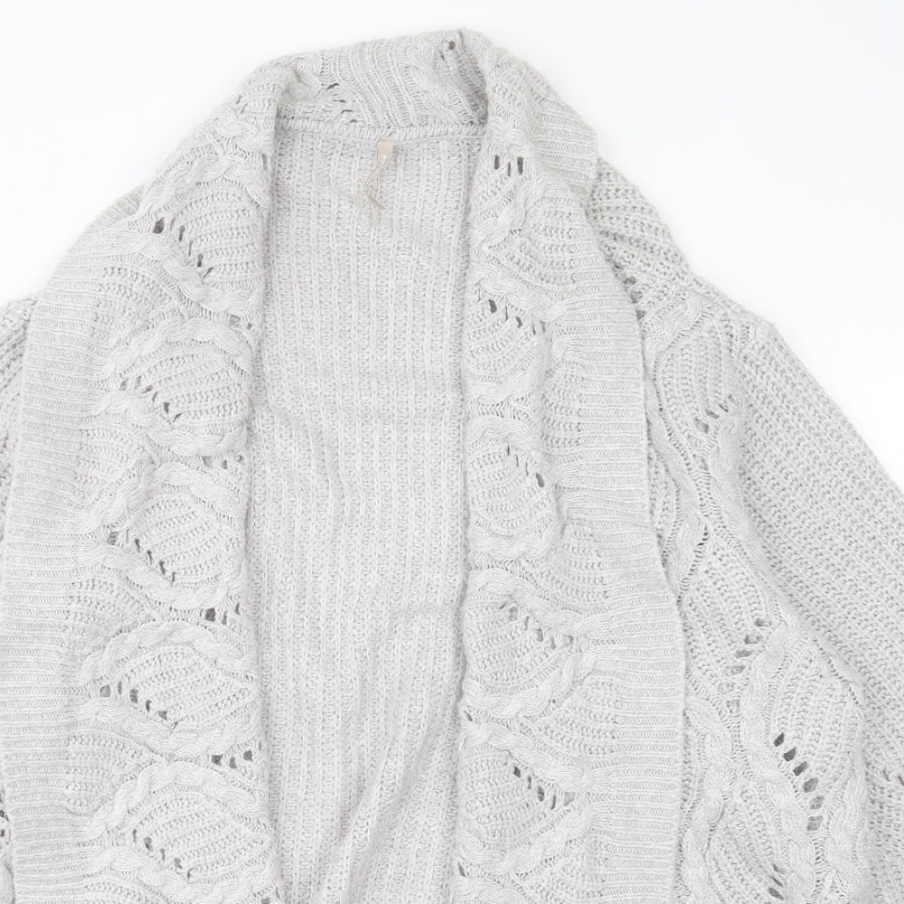 Anthology Womens Grey Collared Acrylic Cardigan Jumper Size 20