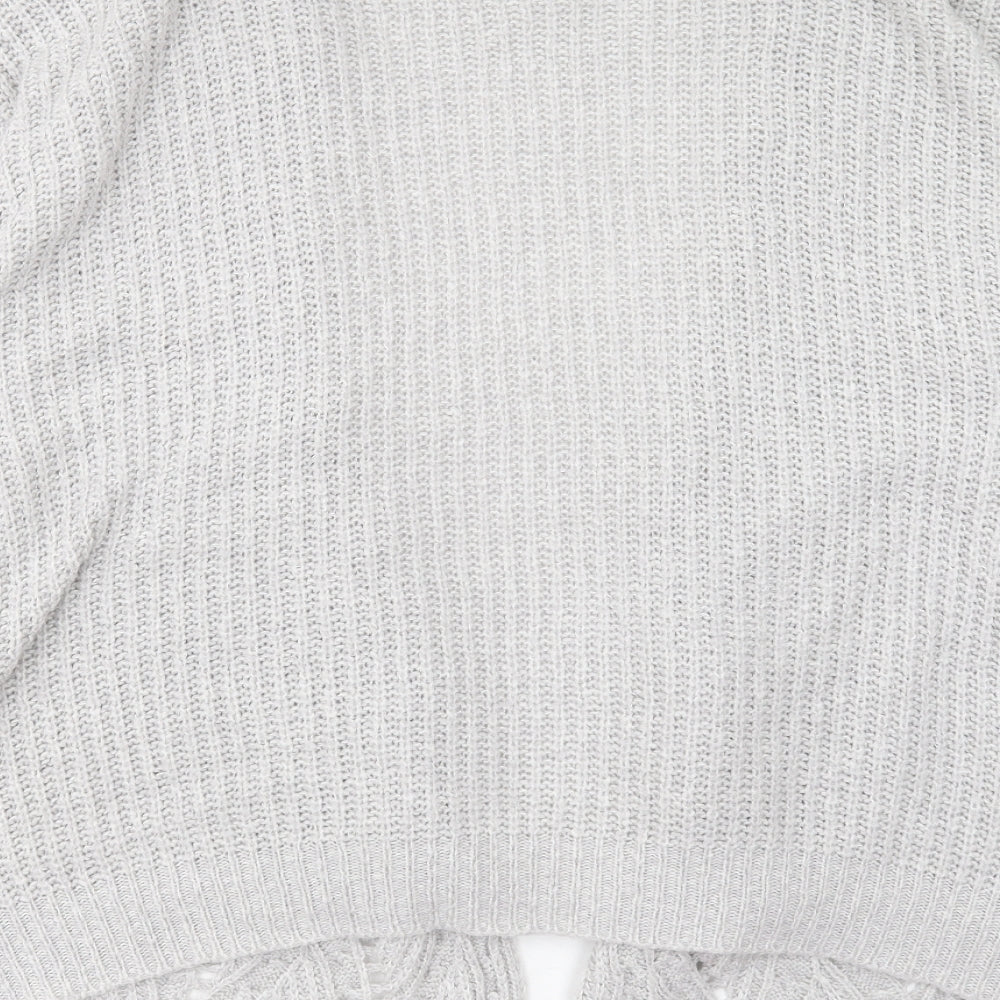 Anthology Womens Grey Collared Acrylic Cardigan Jumper Size 20
